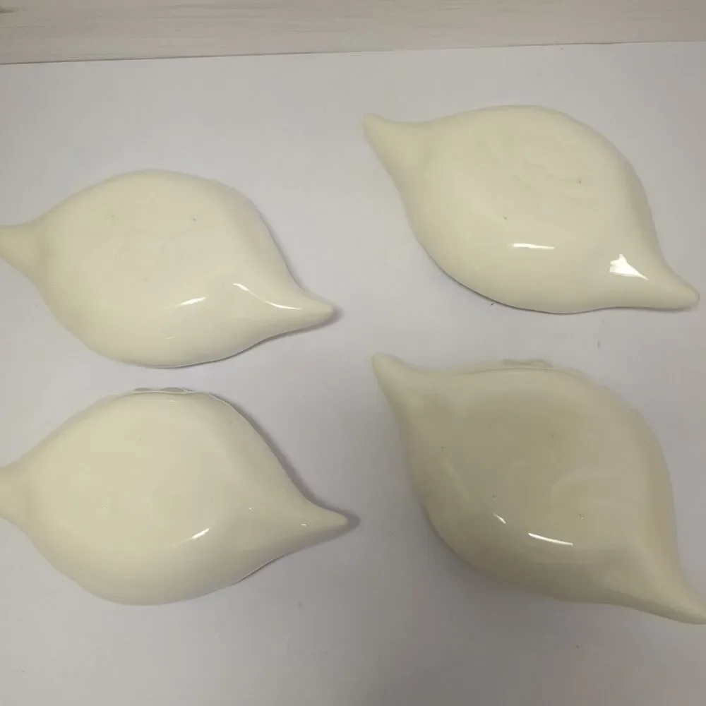 Vintage Imperial/ Deviled Crab  signed Hall Baking Dishes Set of 4 White